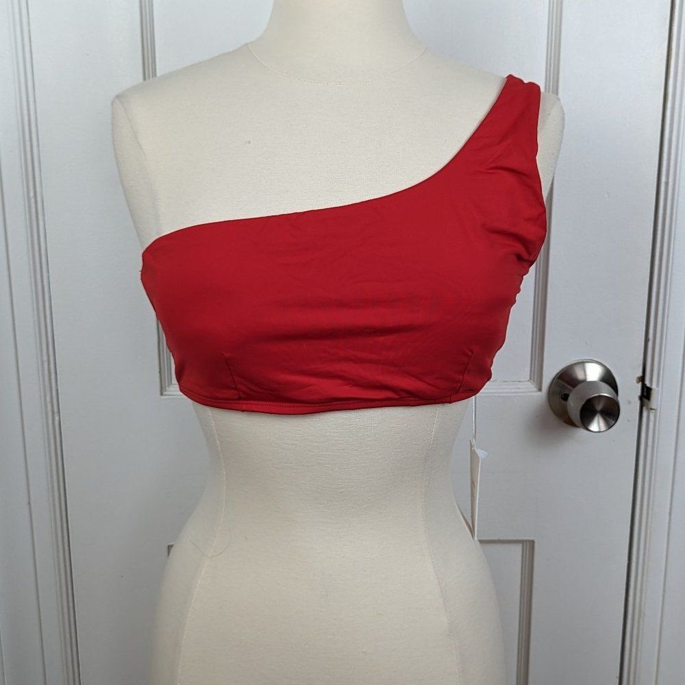Andie | NWT The Wynwood Top -Cherry Red- One Shoulder Bikini Top Size XL
